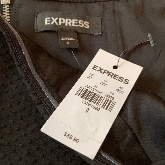 Express Black Strapless Peplum Top - Picture 4 of 5